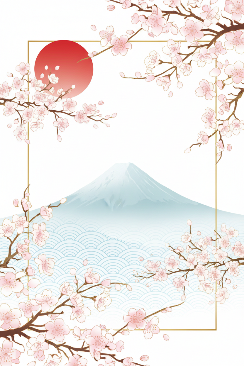 a japanese themed banner in portrait for mobile banner
